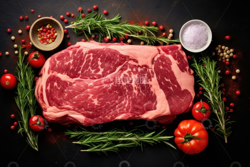 高清大图下载【趣麦麦图】一大块生牛肉食材