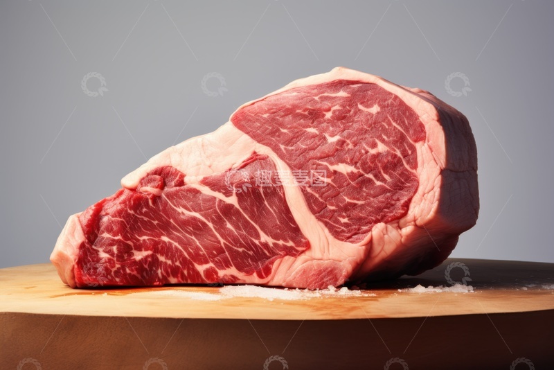 高清大图下载【趣麦麦图】案板上放置的一块牛肉
