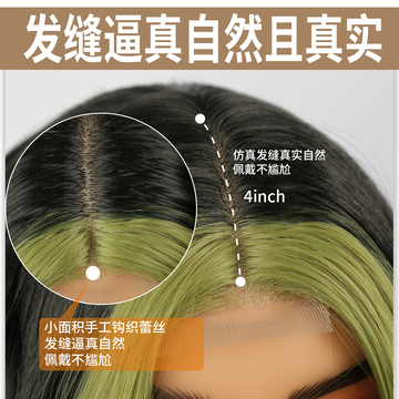 电商假发细节主图