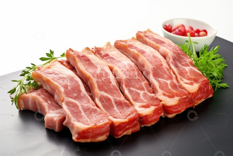 高清大图下载【趣麦麦图】摞起来的猪肉条