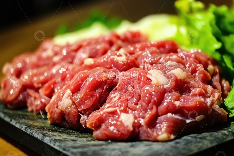 高清大图下载【趣麦麦图】新鲜的牛肉片3