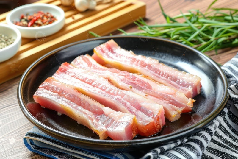高清大图下载【趣麦麦图】一盘腊肉条美食