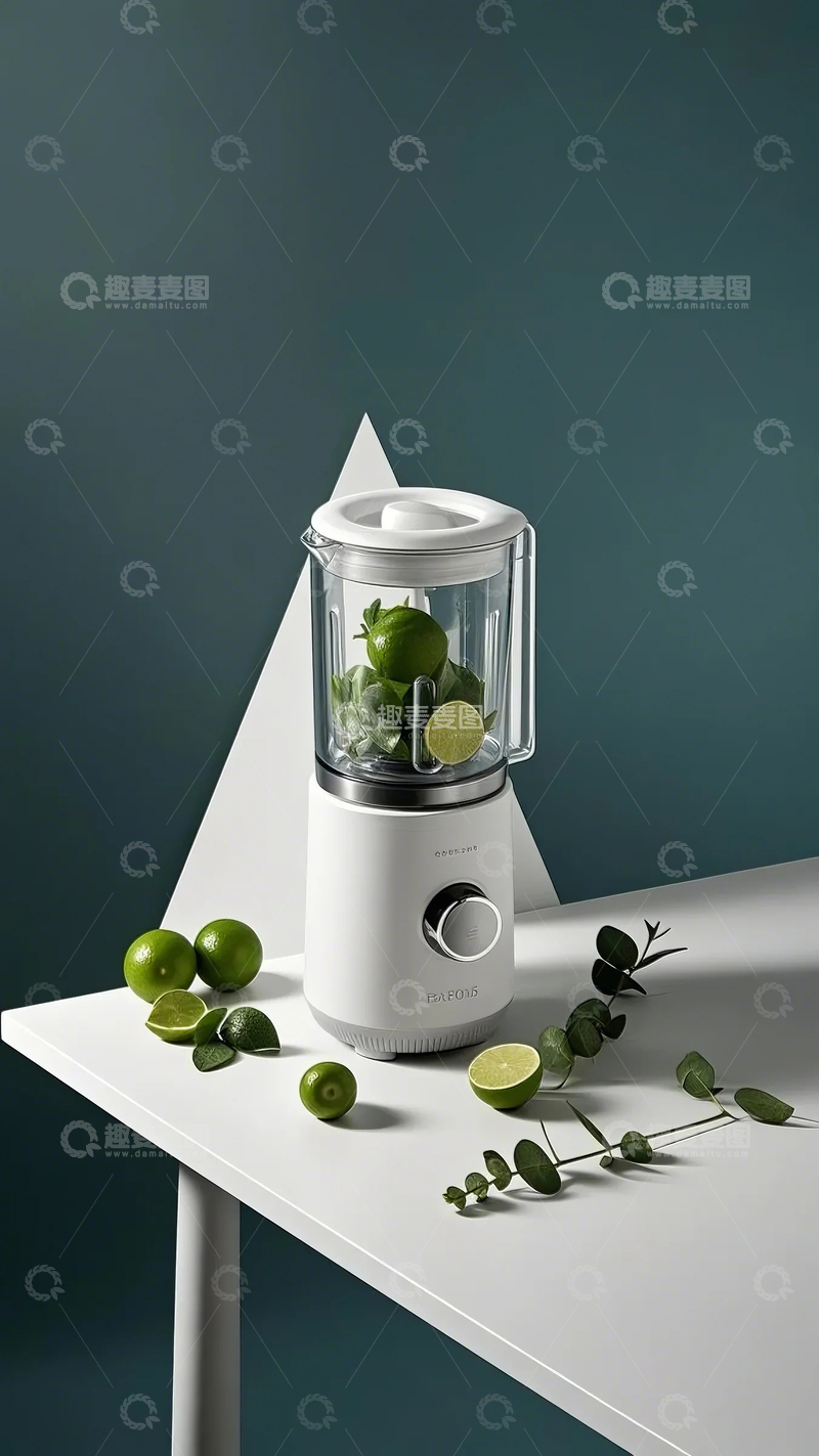 高清大图下载【趣麦麦图】白色榨汁机展示图