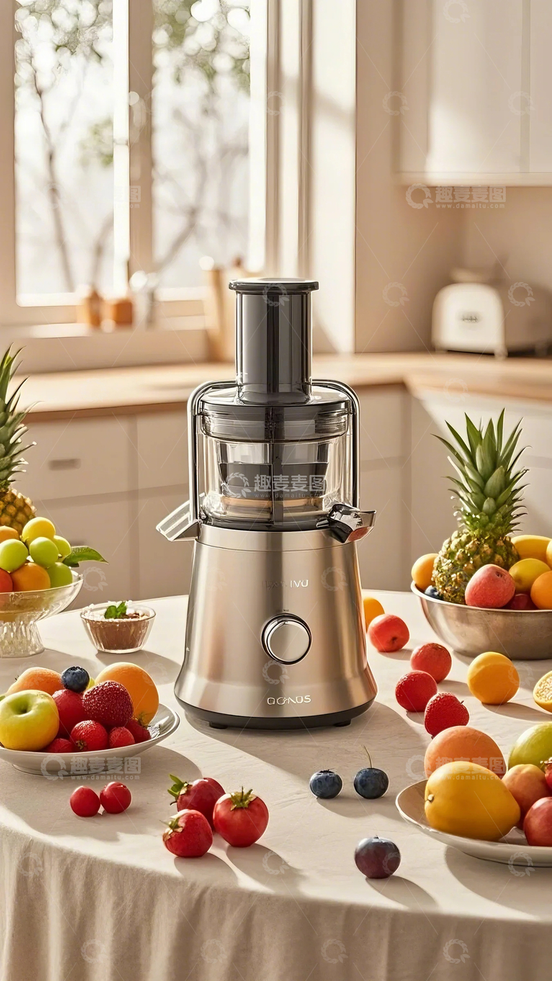高清大图下载【趣麦麦图】榨汁机电商展示图