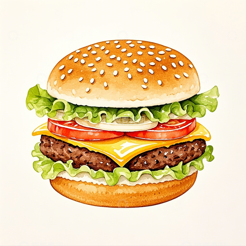 高清大图下载【趣麦麦图】手绘汉堡包元素