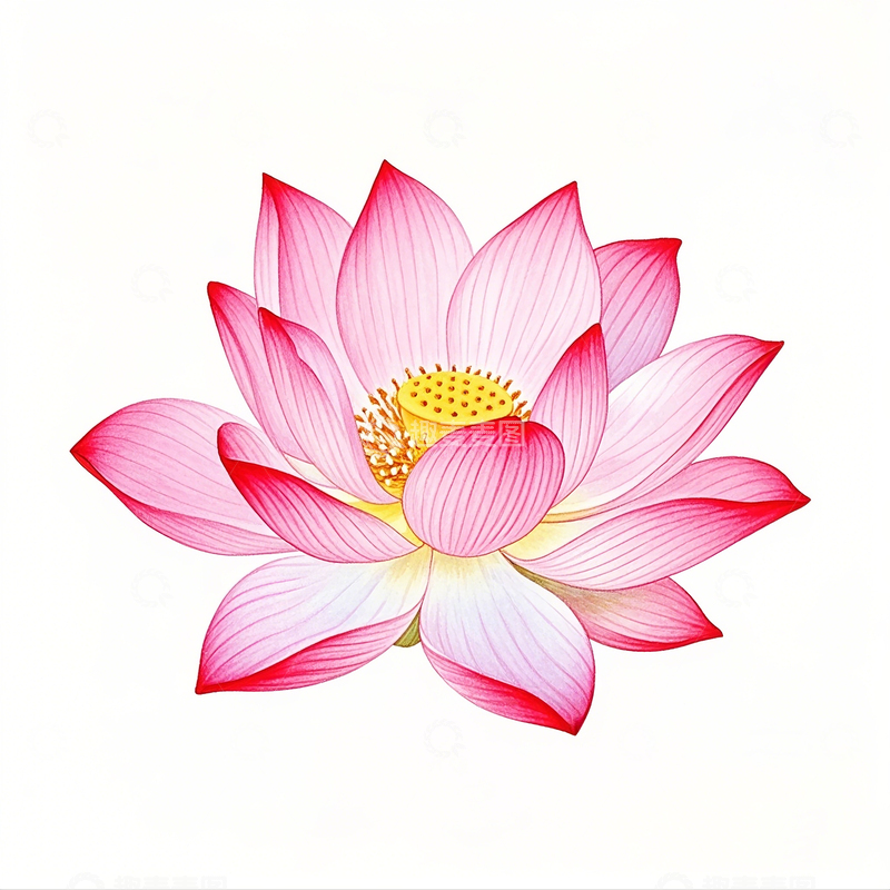高清大图下载【趣麦麦图】卡通手绘荷花素材