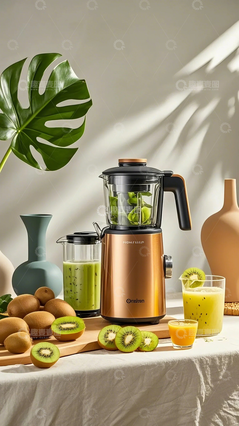 高清大图下载【趣麦麦图】榨汁机-电商展示图