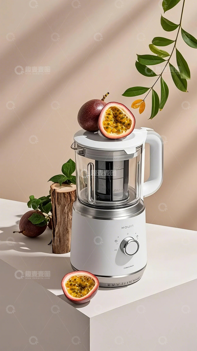 高清大图下载【趣麦麦图】极简榨汁机展示图