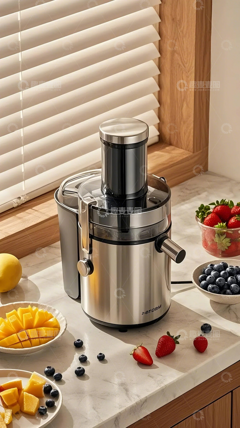 高清大图下载【趣麦麦图】榨汁机展示图