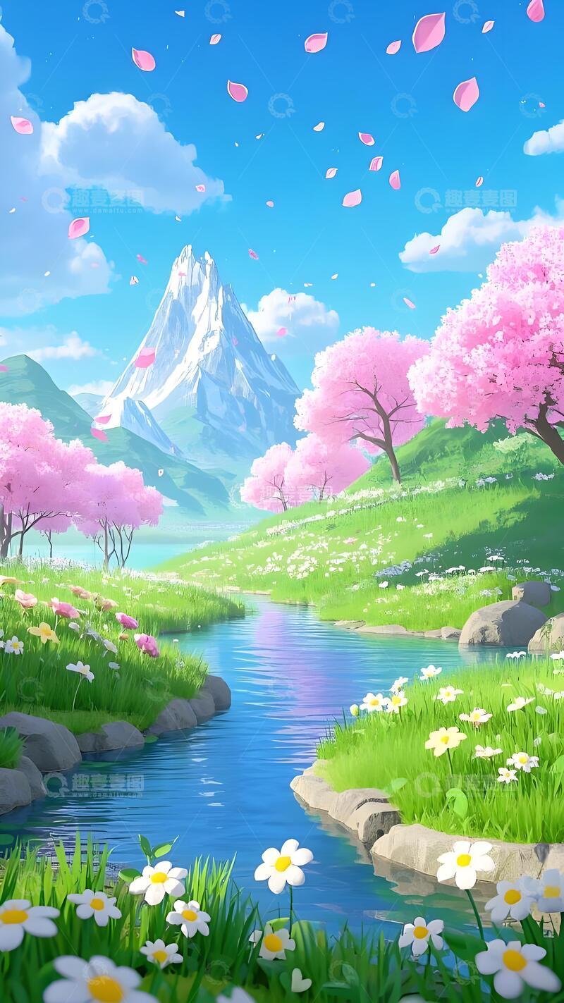 高清大图下载【趣麦麦图】踏青春天背景素材4