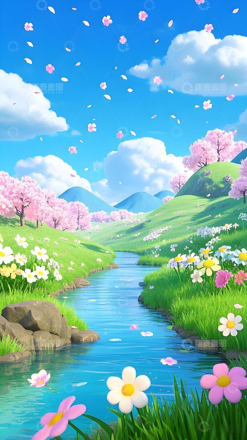 高清大图下载【趣麦麦图】踏青春天背景素材