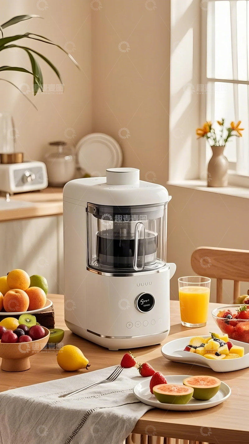 高清大图下载【趣麦麦图】破壁机展示图