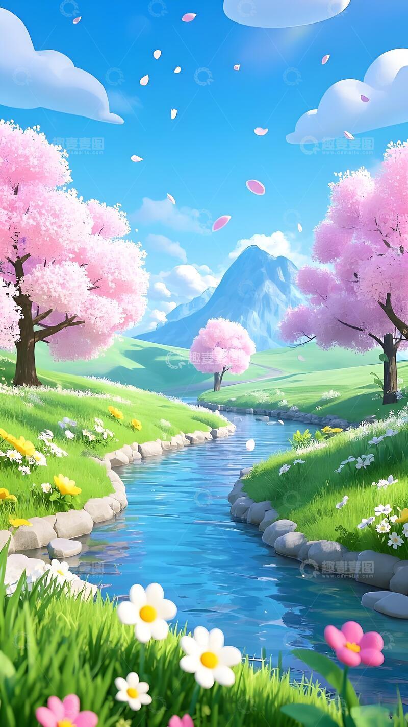 高清大图下载【趣麦麦图】踏青春天背景素材3
