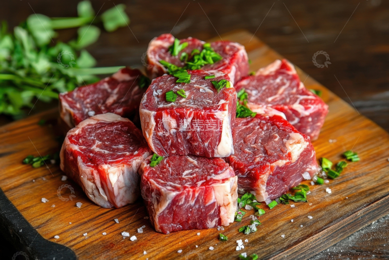 高清大图下载【趣麦麦图】摞起来的牛肉块