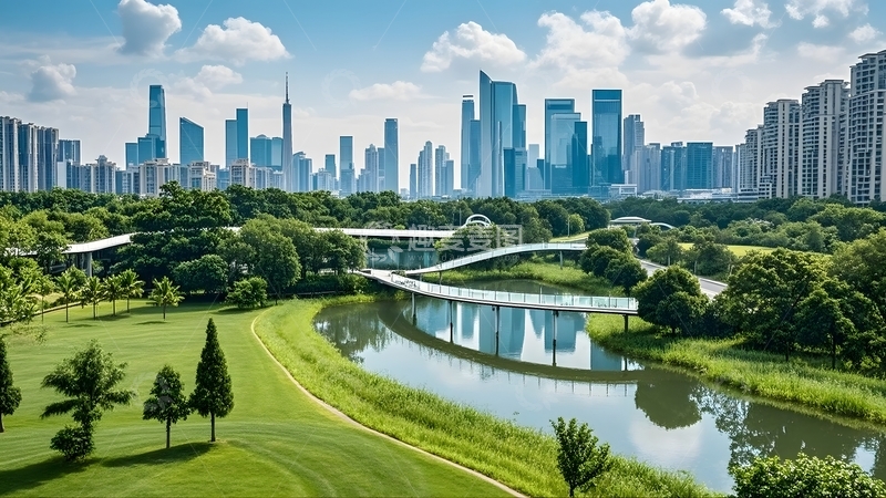 高清大图下载【趣麦麦图】夏天城市公园全景图片10