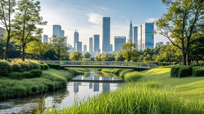 高清大图下载【趣麦麦图】夏天城市公园全景图片11