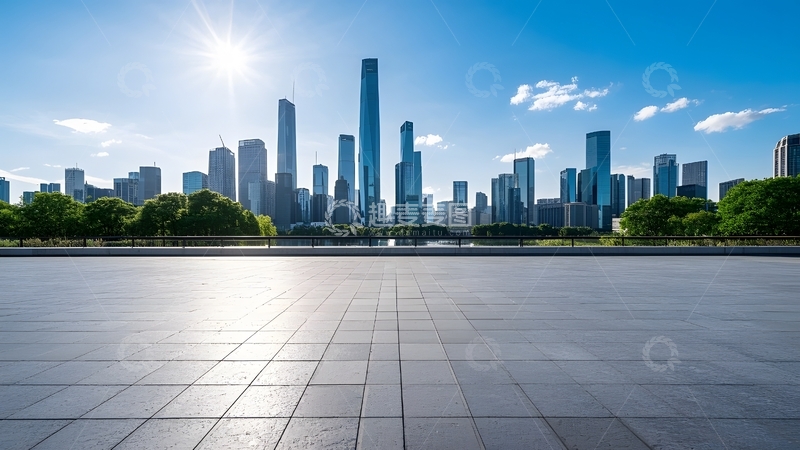 高清大图下载【趣麦麦图】城市广场城市全景图片7