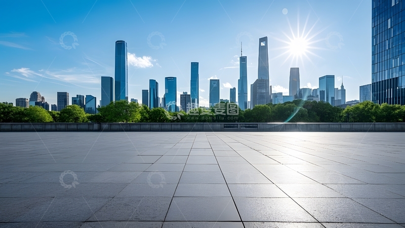 高清大图下载【趣麦麦图】城市广场城市全景图片6