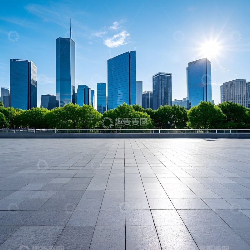 高清大图下载【趣麦麦图】城市广场城市全景图片9