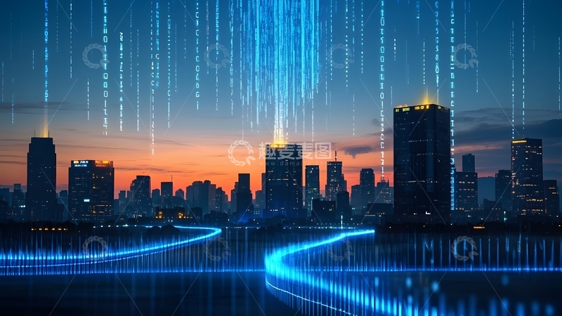 高清大图下载【趣麦麦图】城市未来信息化城市全景图片1