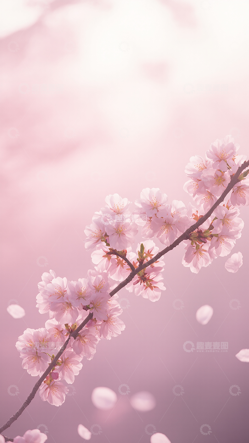 高清大图下载【趣麦麦图】春日樱花清新风景图1