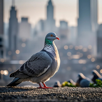 鸽子摄影城市氛围