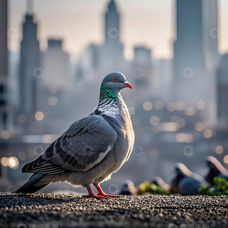 高清大图下载【趣麦麦图】鸽子摄影城市氛围