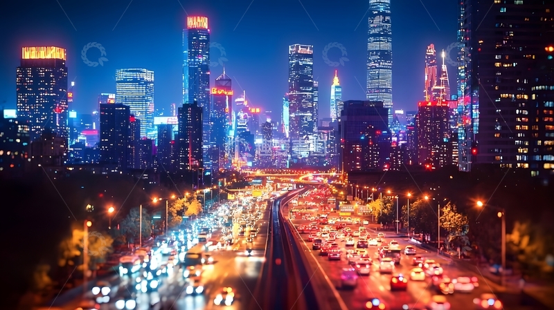 高清大图下载【趣麦麦图】 夜景风光城市全景图片1