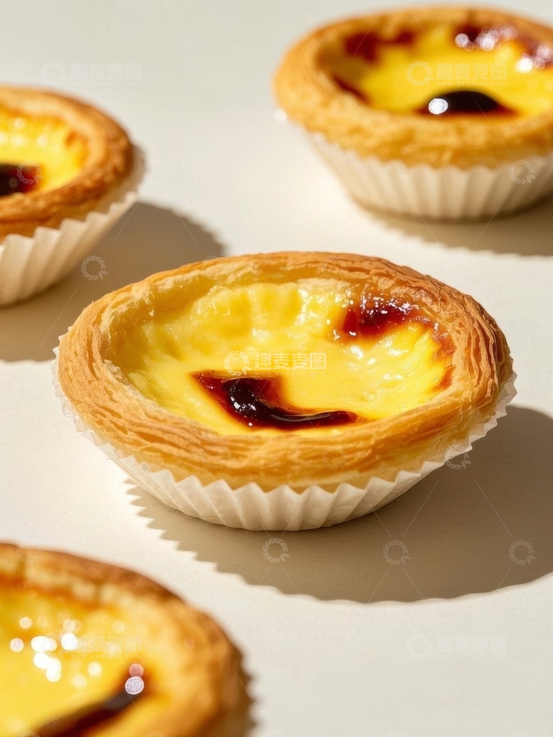 高清大图下载【趣麦麦图】美食甜品烘焙蛋挞高清特写20