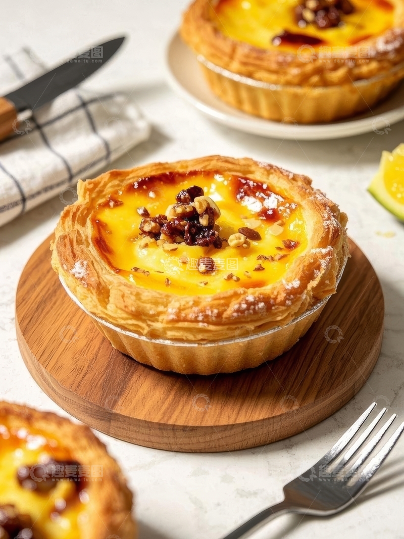 高清大图下载【趣麦麦图】美食甜品烘焙蛋挞高清特写23