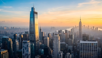 俯拍城市高楼大厦全景2