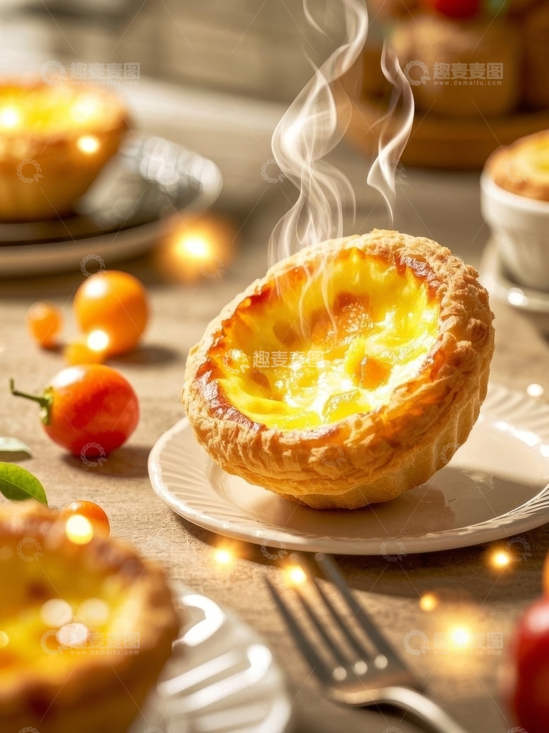 高清大图下载【趣麦麦图】美食甜品烘焙蛋挞高清特写9