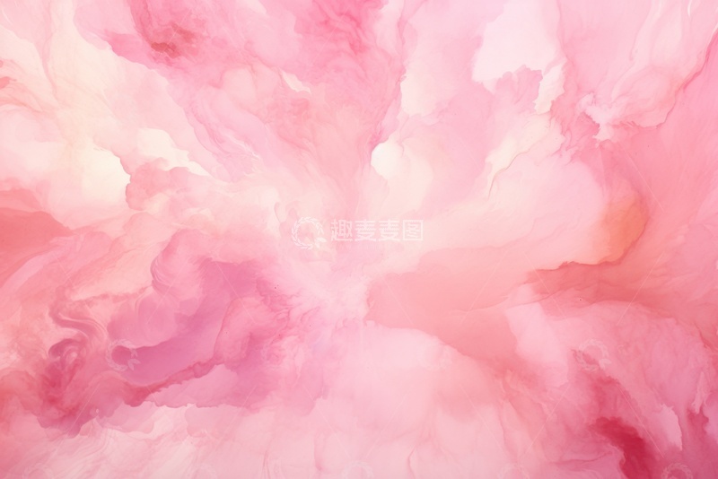 高清大图下载【趣麦麦图】粉色水彩晕染背景