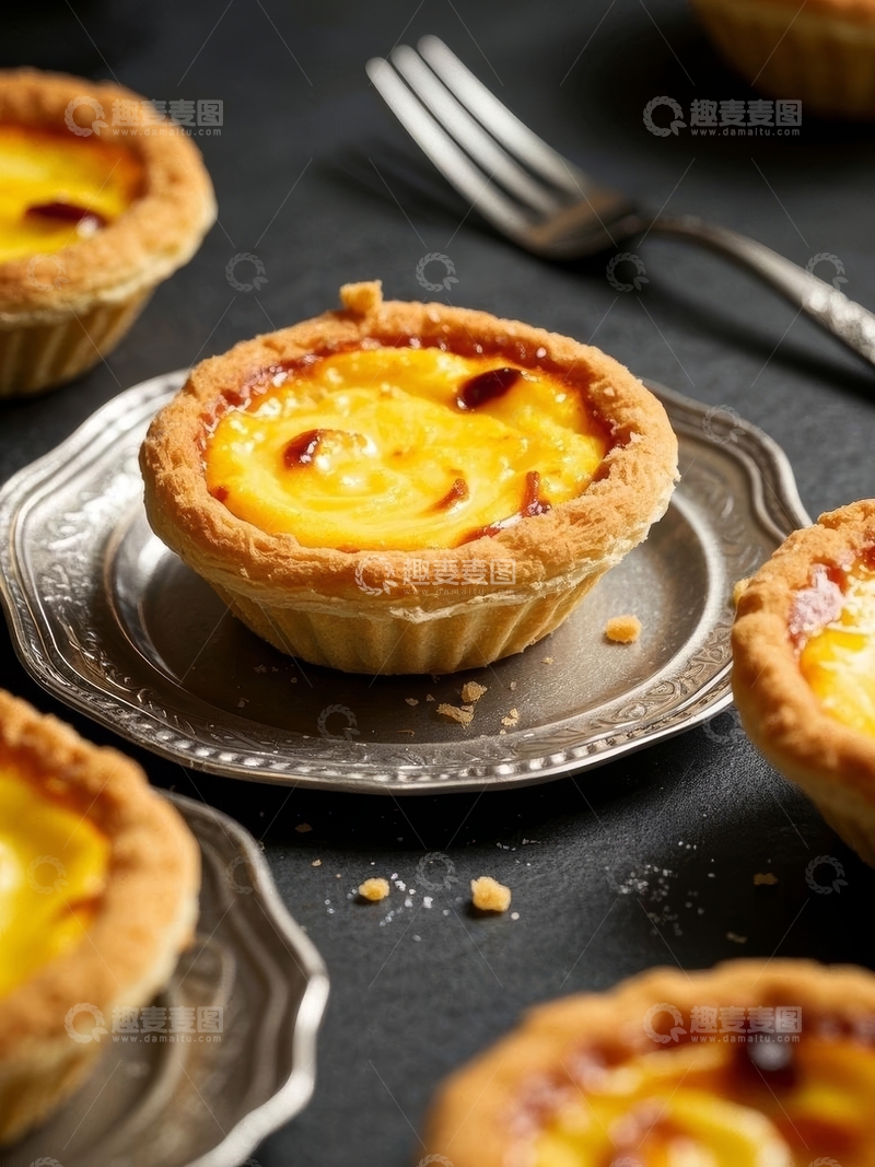 高清大图下载【趣麦麦图】美食甜品烘焙蛋挞高清特写6