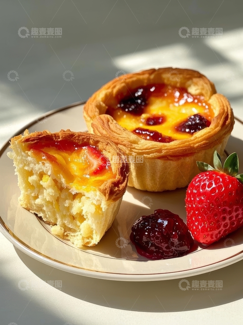 高清大图下载【趣麦麦图】美食甜品烘焙蛋挞高清特写17