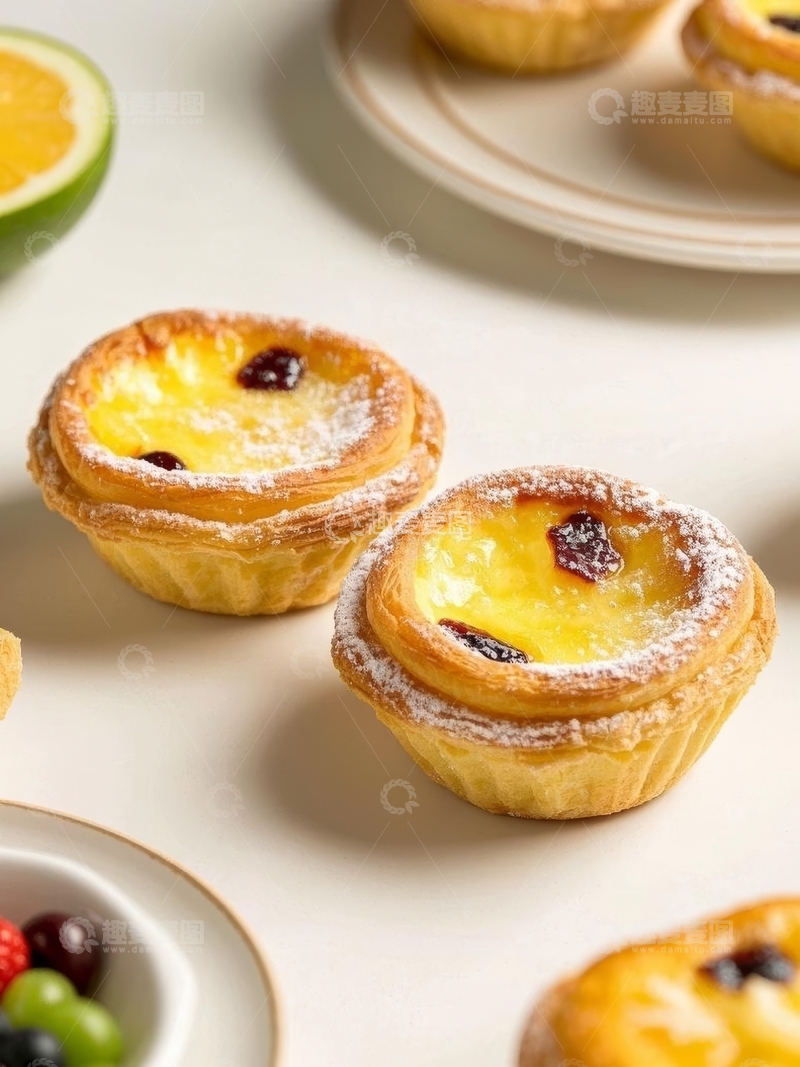 高清大图下载【趣麦麦图】美食甜品烘焙蛋挞高清特写8