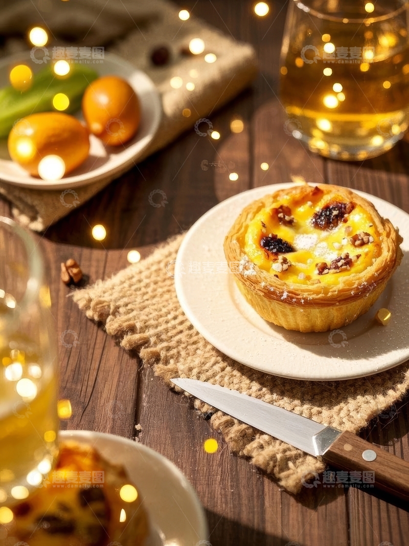 高清大图下载【趣麦麦图】美食甜品烘焙蛋挞高清特写2