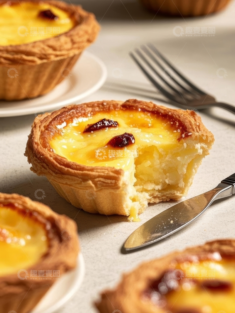 高清大图下载【趣麦麦图】美食甜品烘焙蛋挞高清特写4