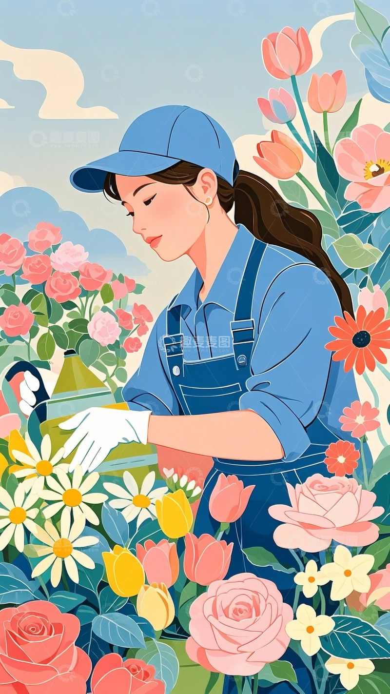 高清大图下载【趣麦麦图】动节 插画 人物 海报  背景  手绘2