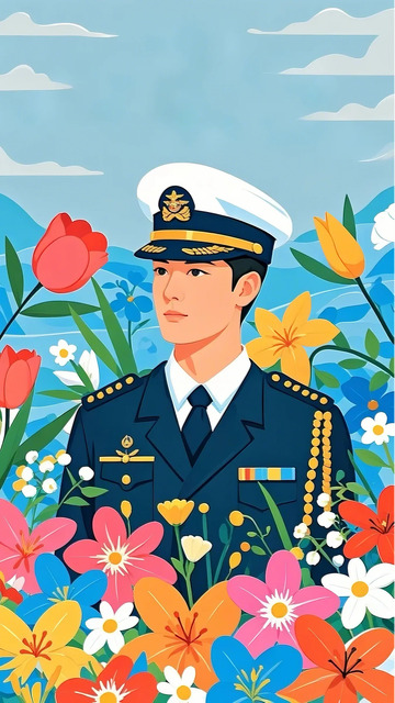 动节 插画 人物 海报  背景  手绘5