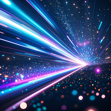 蓝色光线粒子特效