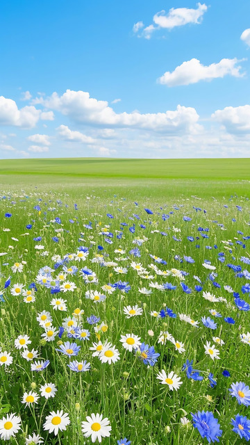 野外雏菊的海洋