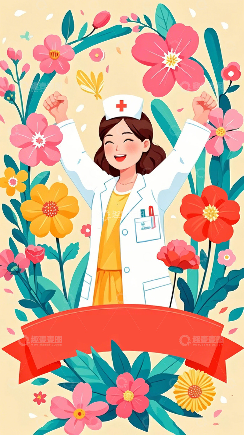 高清大图下载【趣麦麦图】劳动节 职业 人物 插画  海报  五一11