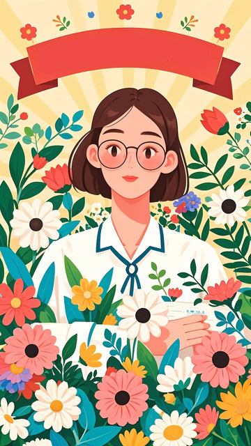 劳动节 职业 人物 插画  海报  五一