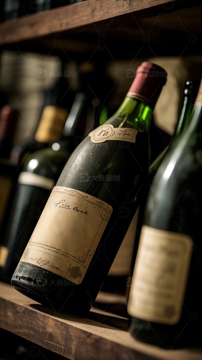 高清大图下载【趣麦麦图】复古酒窖珍藏佳酿