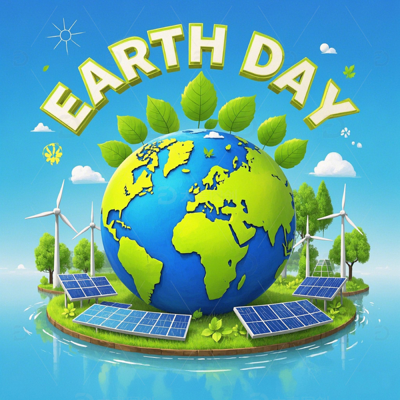 地球日海报插画1