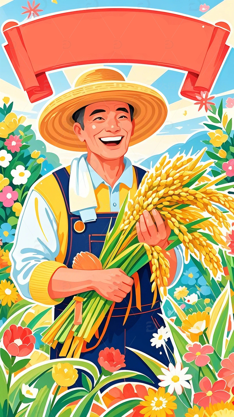 五一 劳动节 插画 职业 人物   背景4