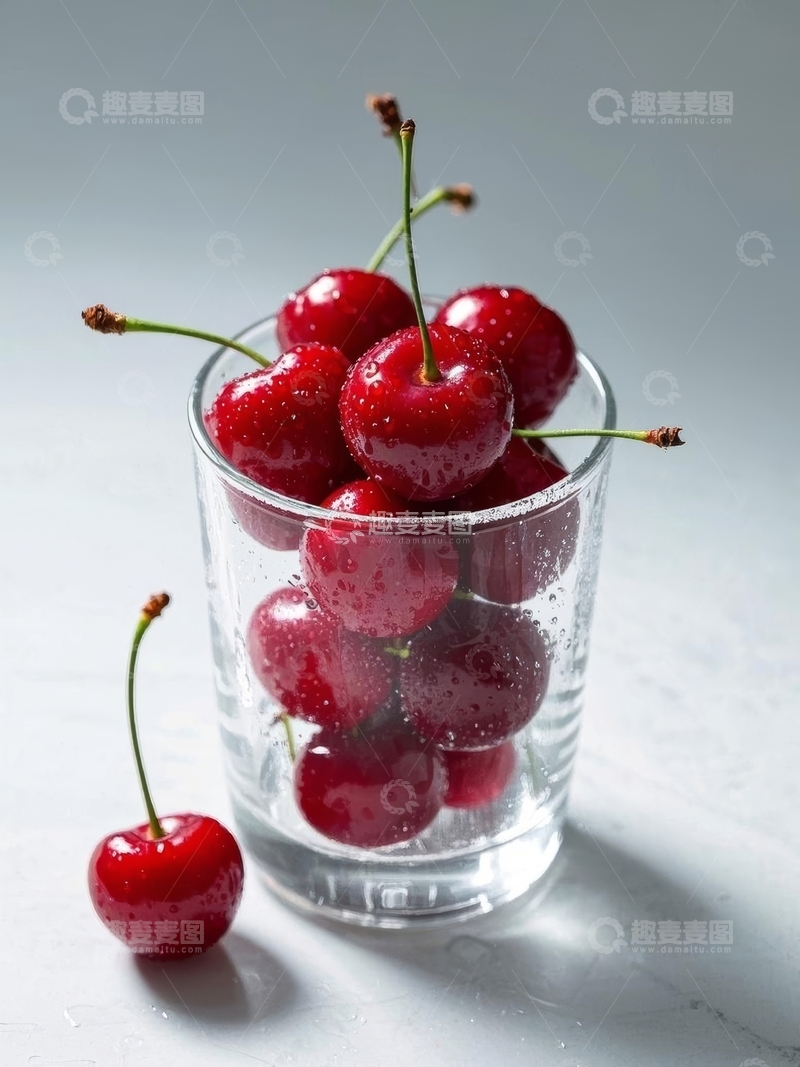 高清大图下载【趣麦麦图】新鲜水果车厘子高清摄影特写12