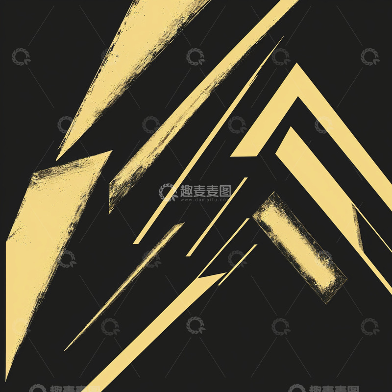 高清大图下载【趣麦麦图】水墨与几何融合的背景1