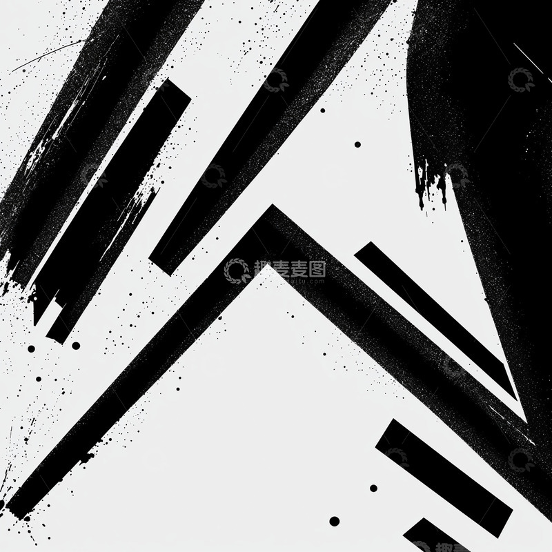 高清大图下载【趣麦麦图】水墨与几何融合的背景5